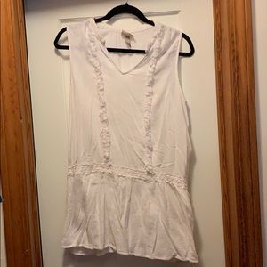 Knox Rose, white, sleeveless blouse